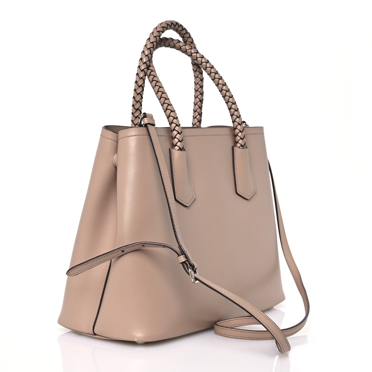 Prada City Calfskin Braided Medium Double Bag Cammeo 3 of 19