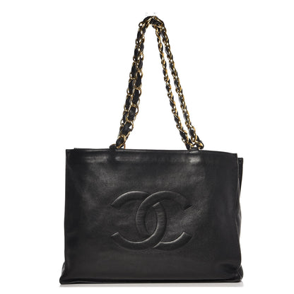 Chanel Lambskin CC Tote Black 1 of 11