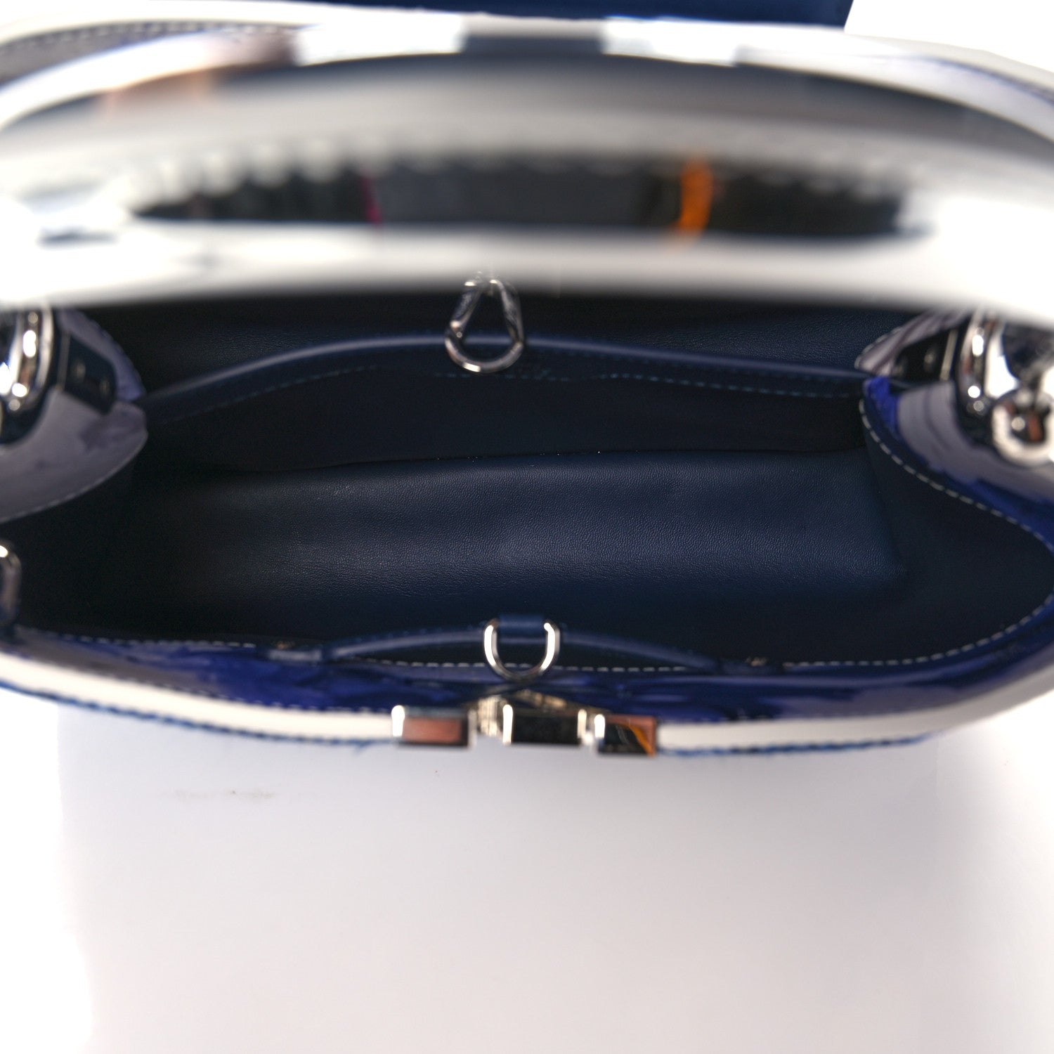 Louis Vuitton Taurillon Donna Huanca Capucines MM Blue 5 of 10