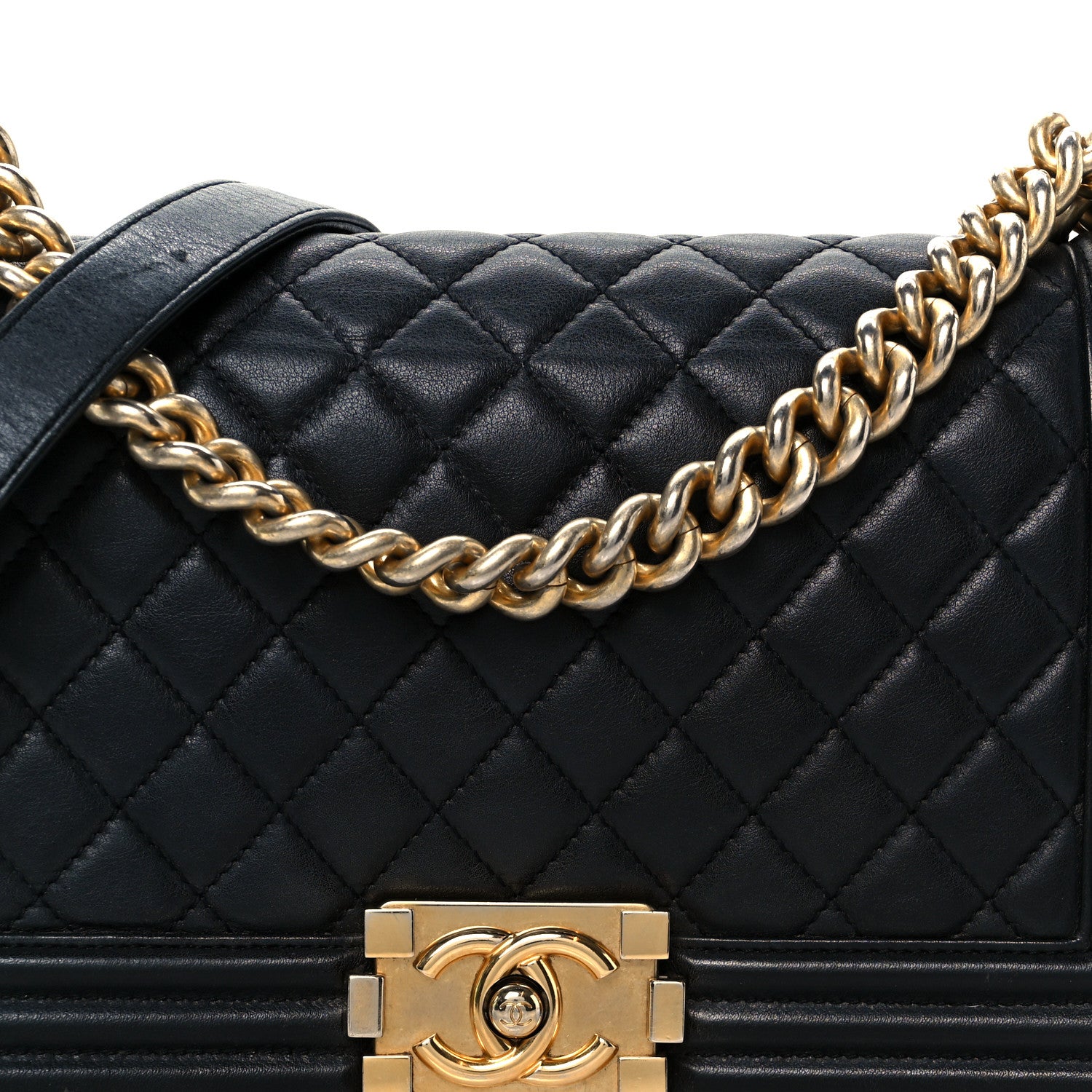 Chanel Calfskin Quilted Medium Boy Flap Black 15 of 21