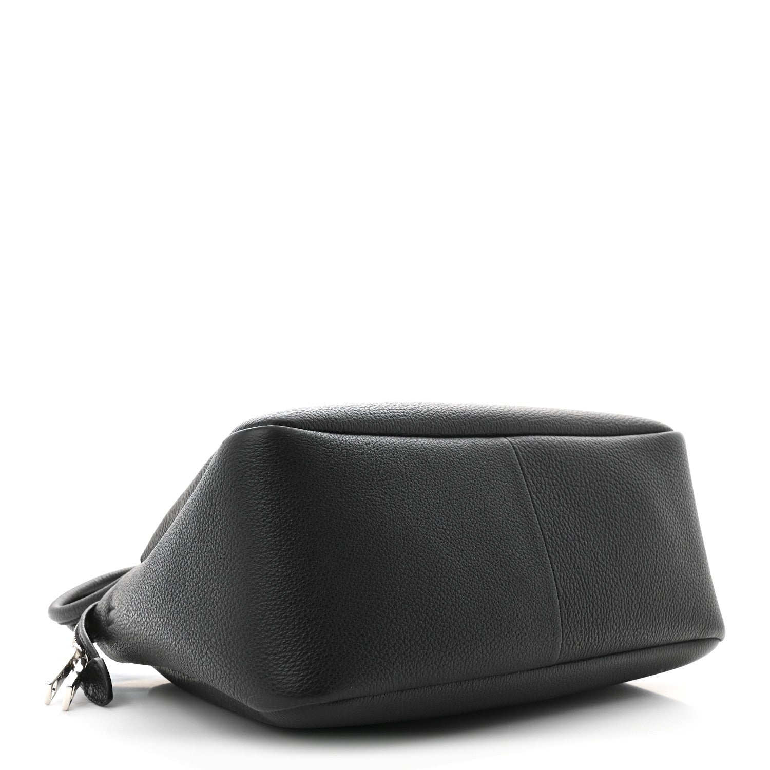 Prada Vitello Daino Soft Medium Zippered Top Handle Bag Black 4 of 10