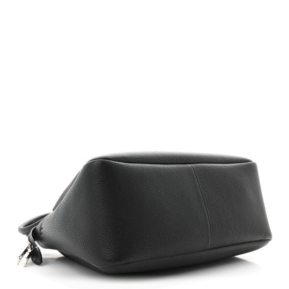 Prada Vitello Daino Soft Medium Zippered Top Handle Bag Black 4 of 10