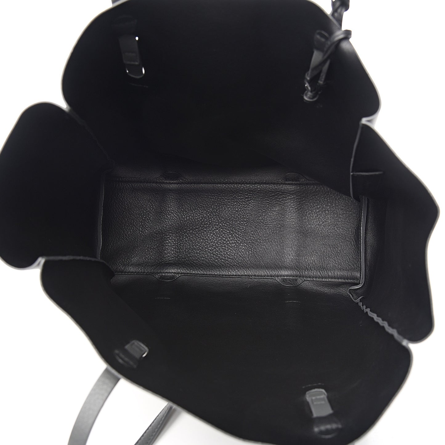 Veau Baltimore Double Sided Small Everyday Tote Gris Fossile Black