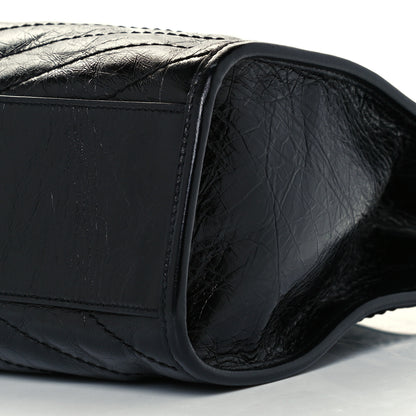 Saint Laurent Crinkled Calfskin Matelasse Monogram Medium Niki Shopper Tote Black 10 of 10