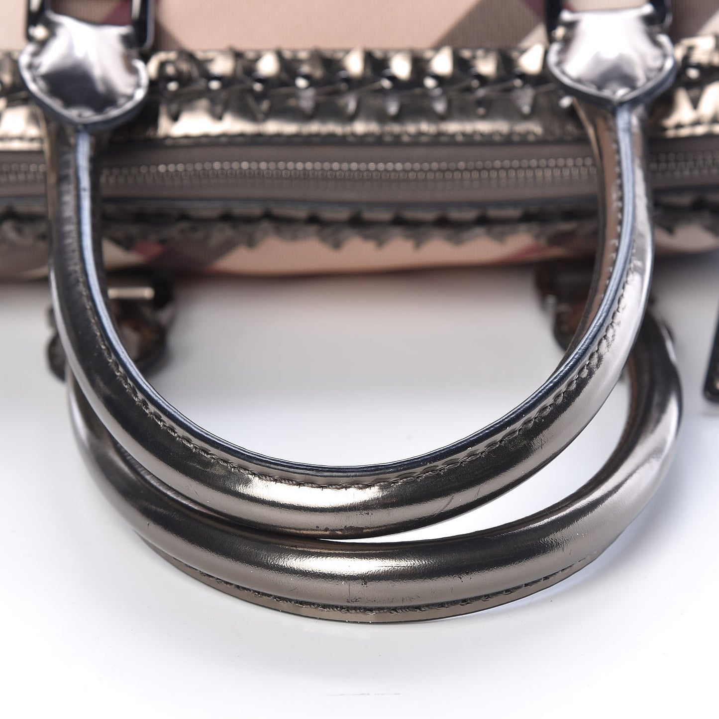 Patent Supernova Check Studded Stars Chester Bowling Bag Dark Nickel