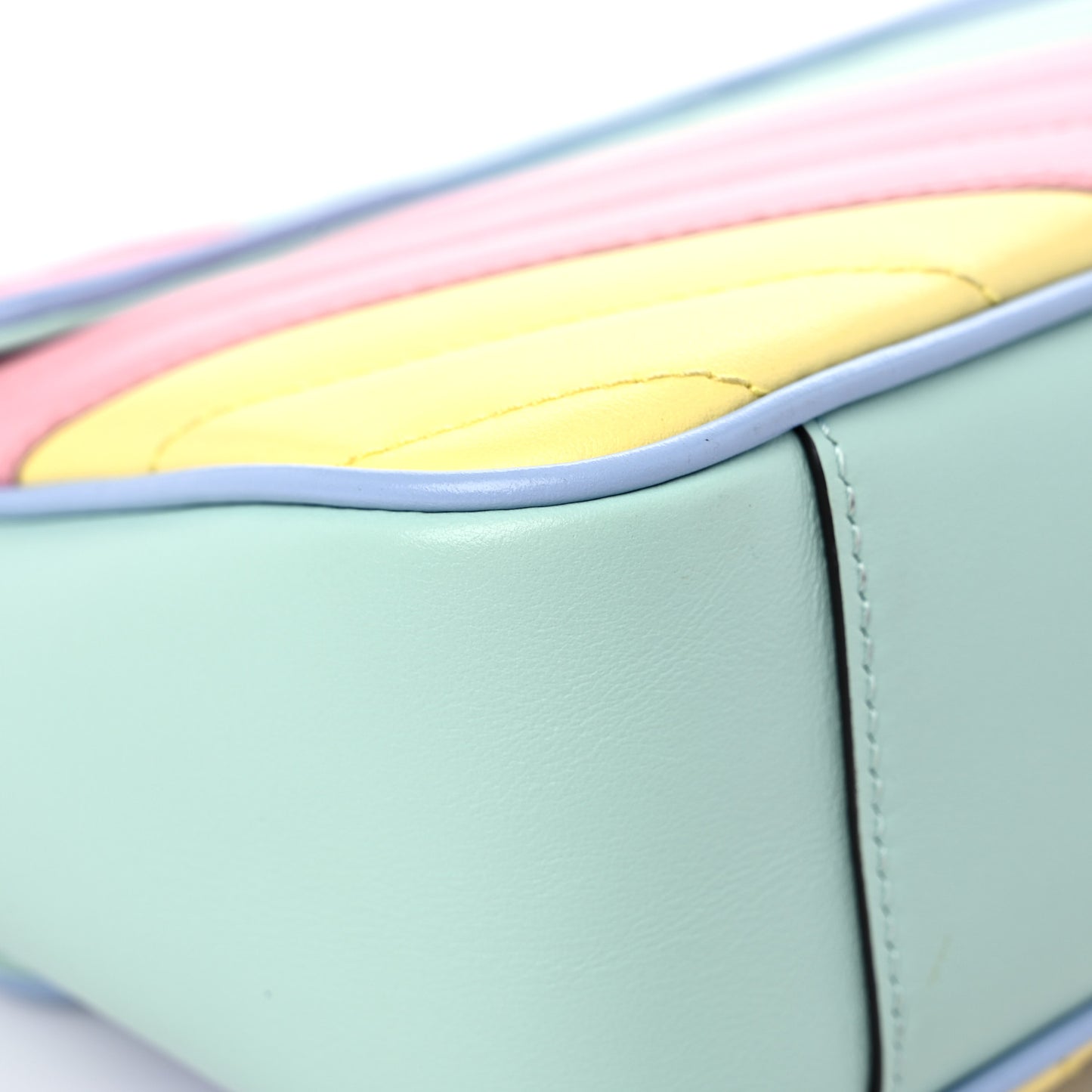 Calfskin Matelasse Diagonal Small GG Marmont Shoulder Bag Multicolor Pastel
