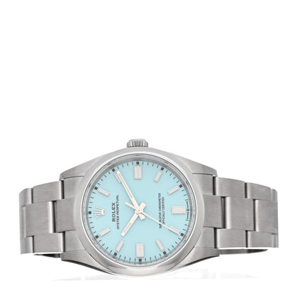 Rolex Stainless Steel 36mm Oyster Perpetual Watch Turquoise 126000 2 of 5
