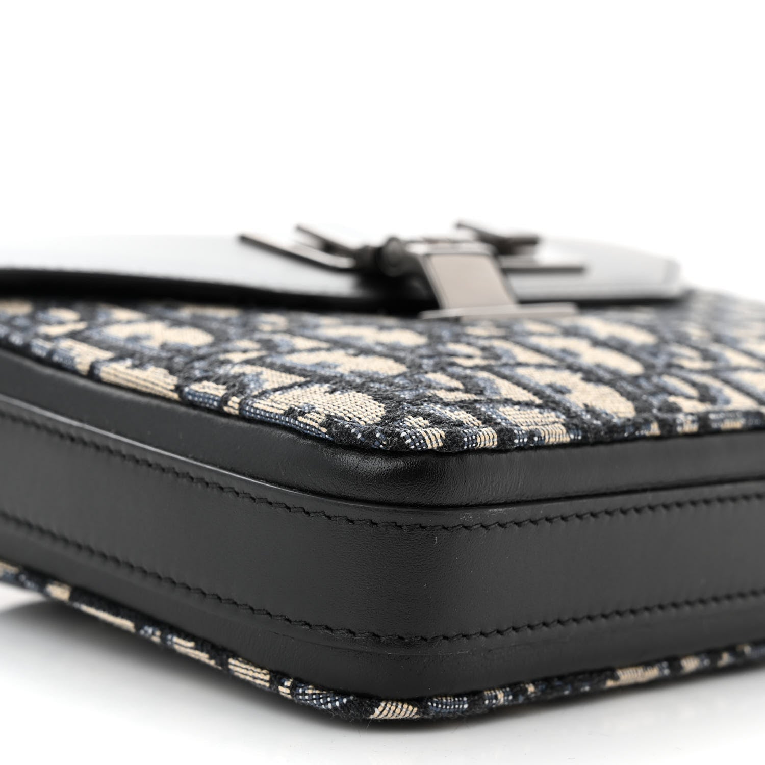 Christian Dior Oblique Smooth Calfskin Messenger Beige Black 9 of 12