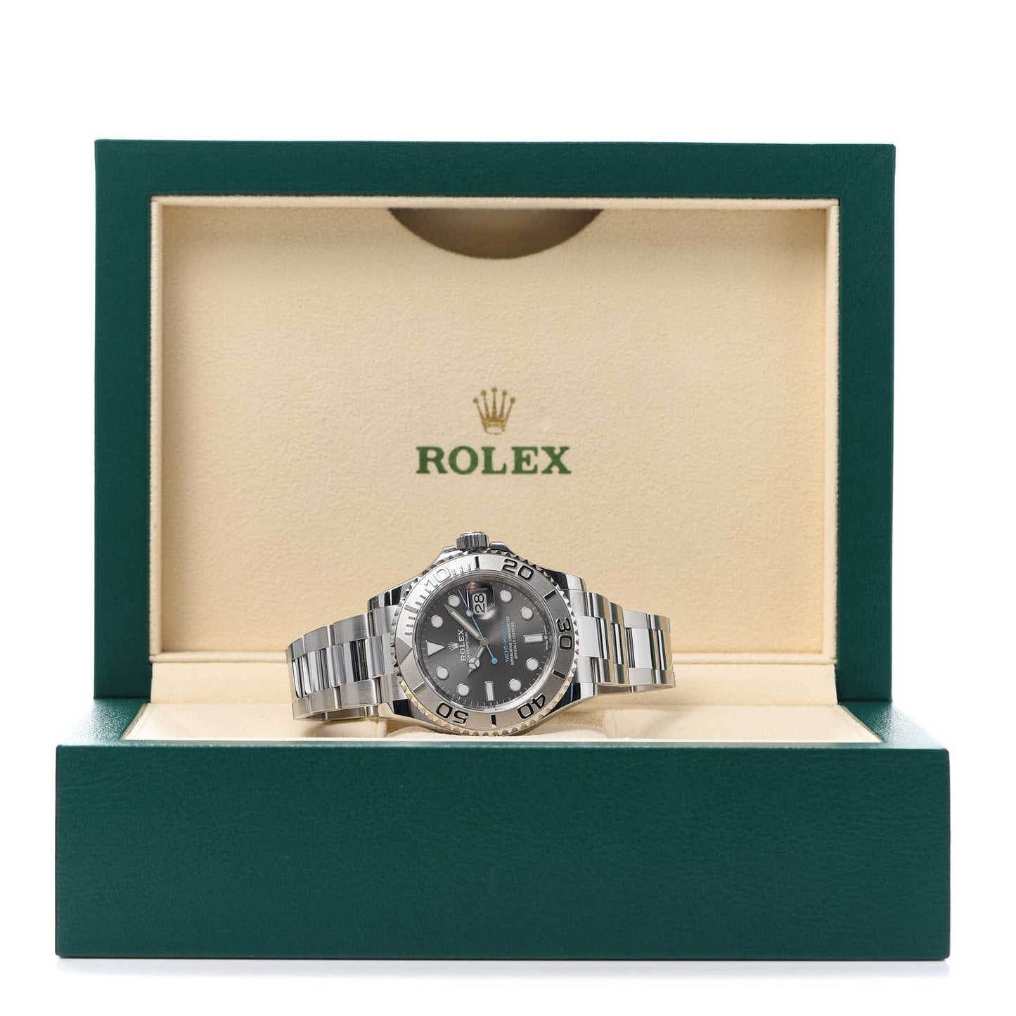 Stainless Steel Platinum 40mm Oyster Perpetual Date Yacht-Master Watch Slate 126622