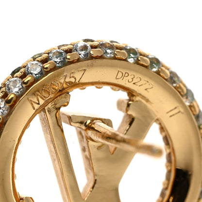 Louis Vuitton Metal Crystal Louise By Night Earrings Gold 5 of 5