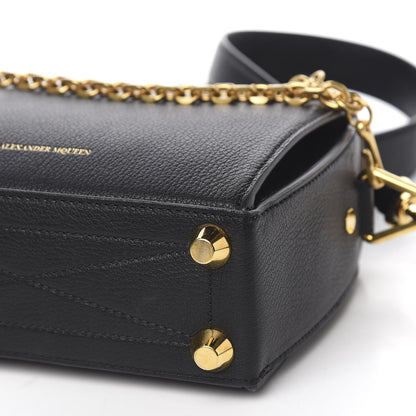 Alexander McQueen Silky Amish Grain Calfskin Box Shoulder Bag 19 Black 7 of 8