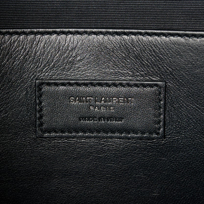 Saint Laurent Grain De Poudre Medium West Hollywood Monogram Fold-Over Black 6 of 11