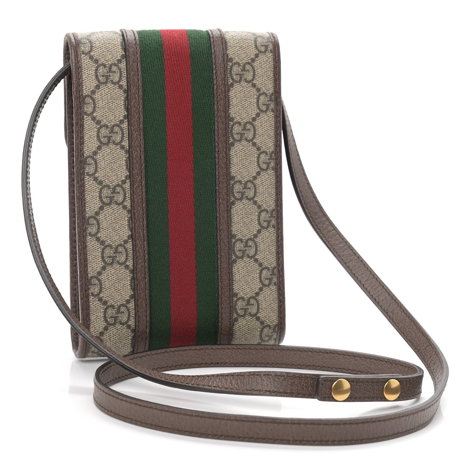 Gucci GG Supreme Monogram Web Mini Ophidia Crossbody Bag Beige New Acero 3 of 9