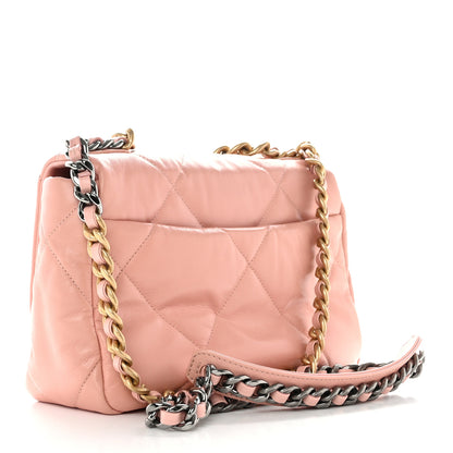 Chanel Goatskin Quilted Medium Chanel 19 Flap Light Pink 3 of 11