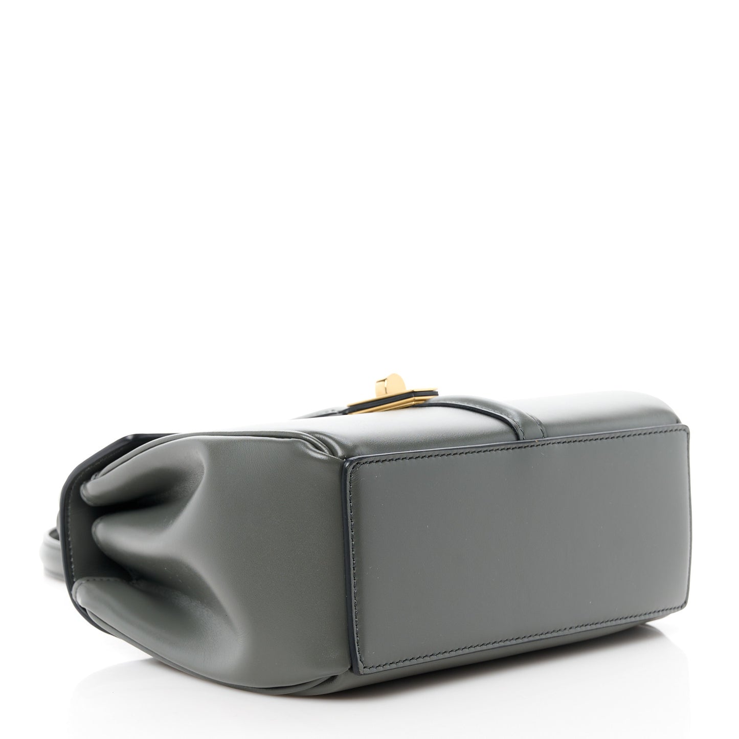 Satinated Calfskin Mini 16 Top Handle Bag Grey