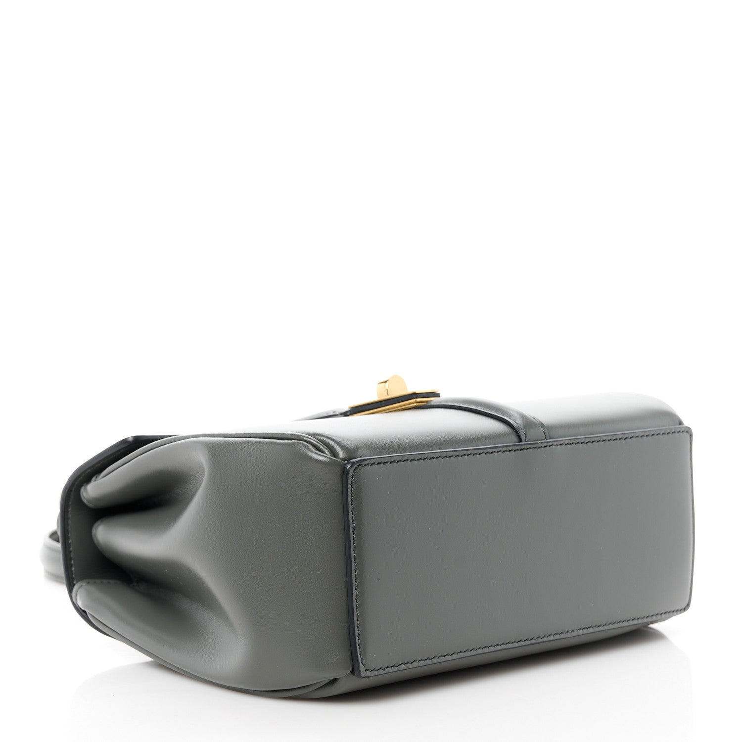 Celine Satinated Calfskin Mini 16 Top Handle Bag Grey 4 of 13