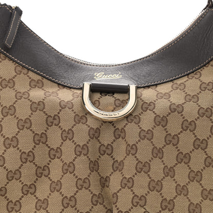 Gucci Monogram Large D Gold Hobo Dark Brown 8 of 11