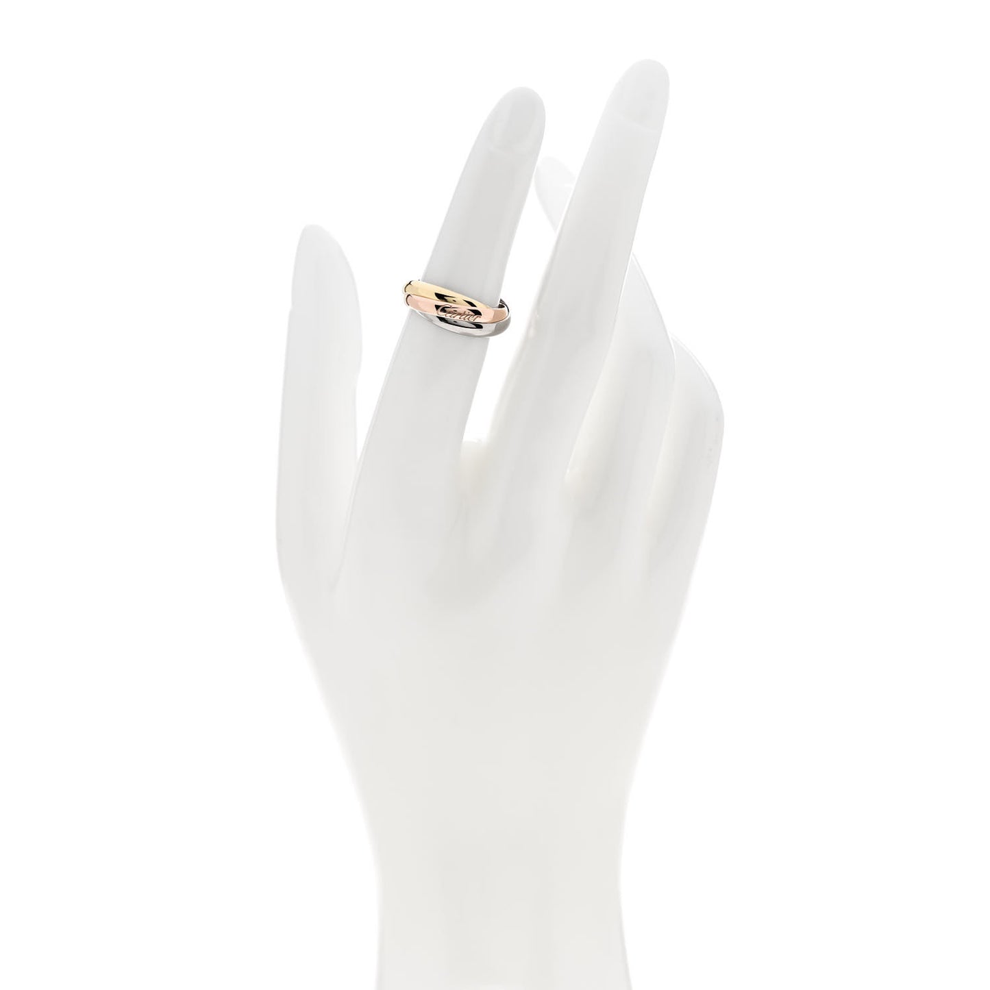 18K Pink Yellow White Gold Classic Trinity Ring 49 4.75