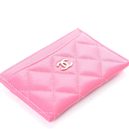 Chanel Caviar Quilted Card Holder Pink 9 of 10