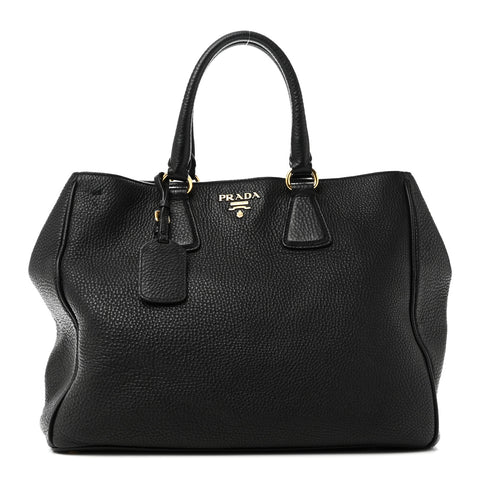 Vitello Daino Tote Black