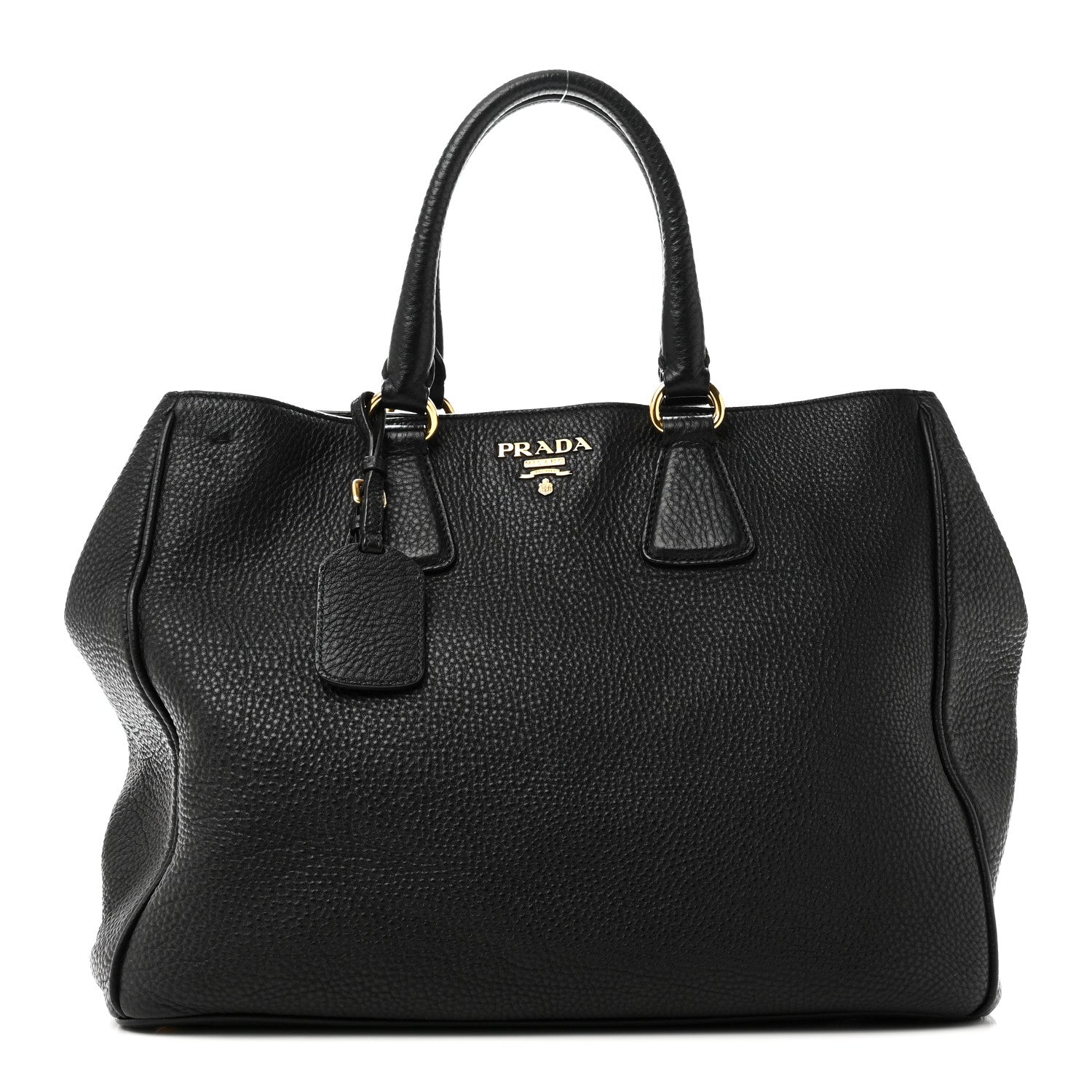 Prada Vitello Daino Tote Black 1 of 9