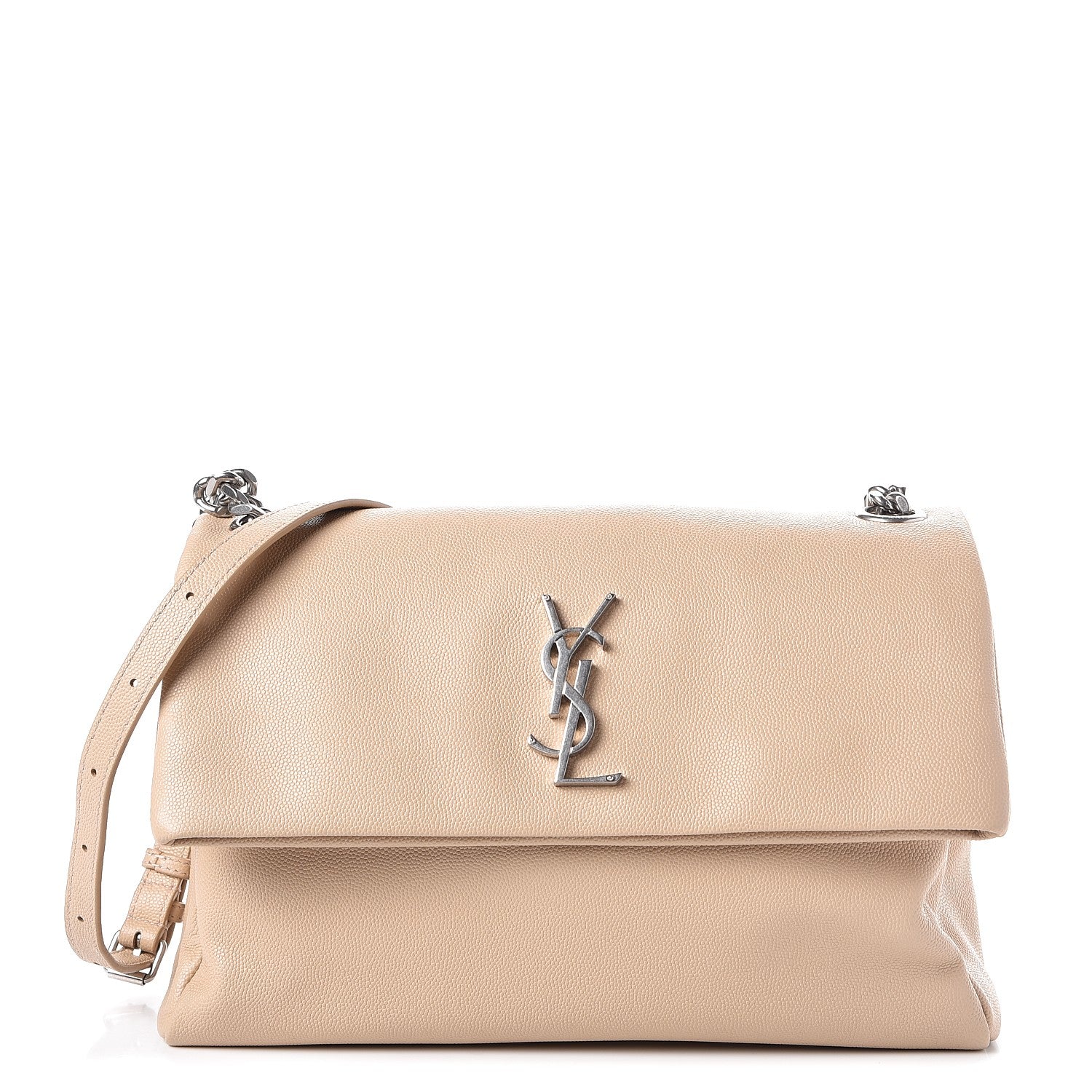 Saint Laurent Grain De Poudre Medium West Hollywood Monogram Fold-Over Nude Powder 1 of 10