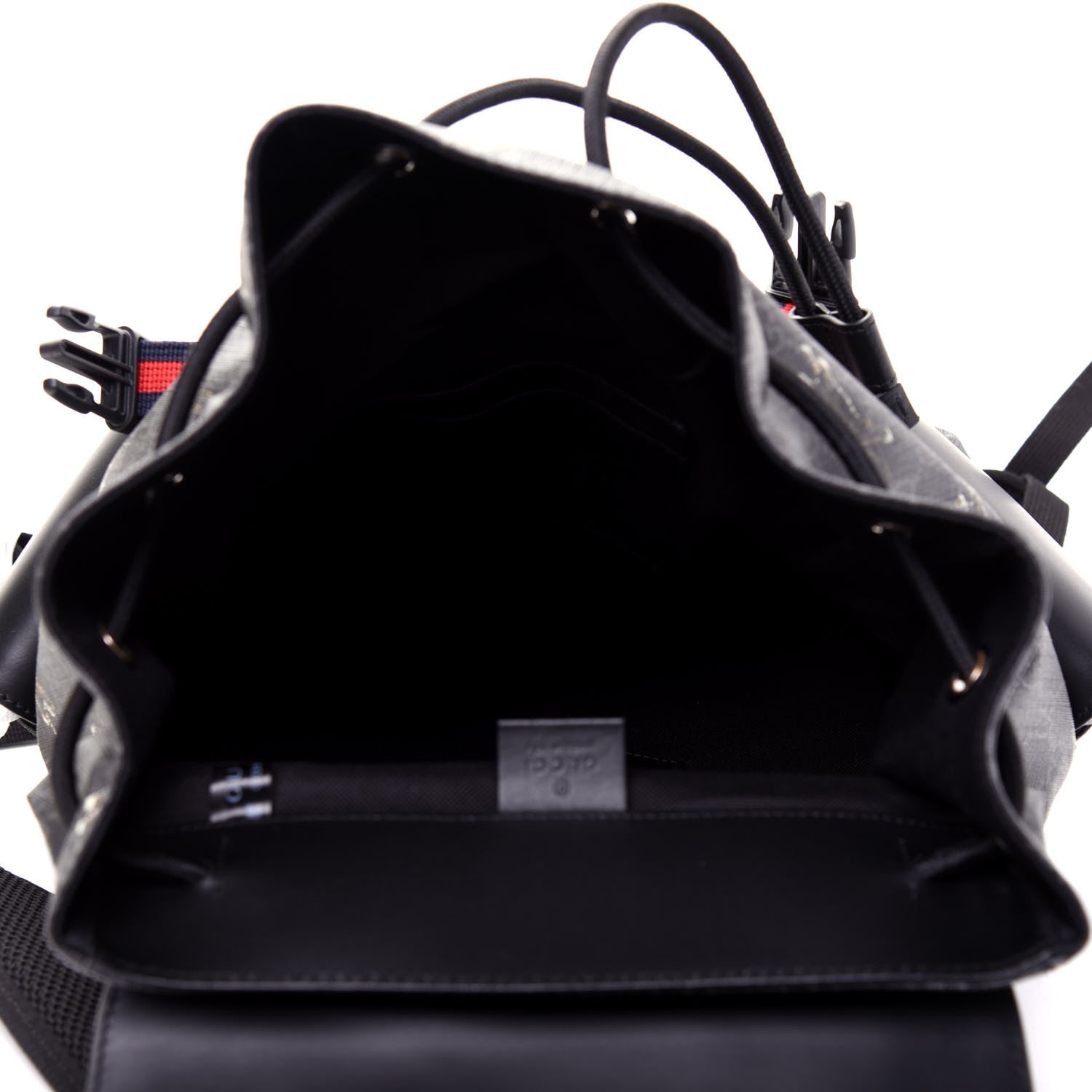 Gucci GG Supreme Monogram Tigers Double Buckle Backpack Black Multicolor 4 of 17