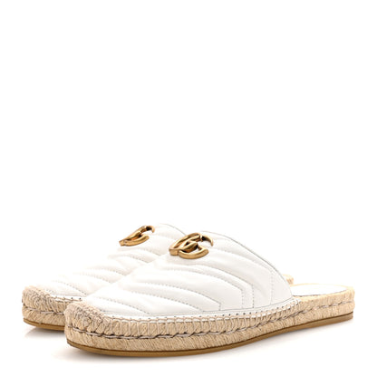 Gucci Nappa Matelasse GG Marmont Espadrille Slippers 40.5 Great White 4 of 10