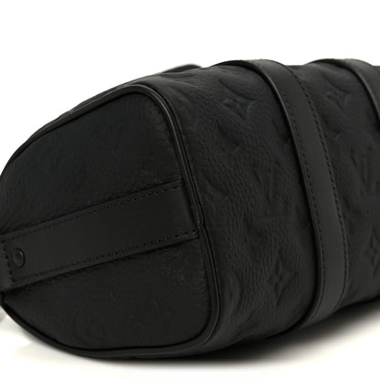 Louis Vuitton Monogram Taurillon Keepall Bandouliere 25 Black 9 of 10