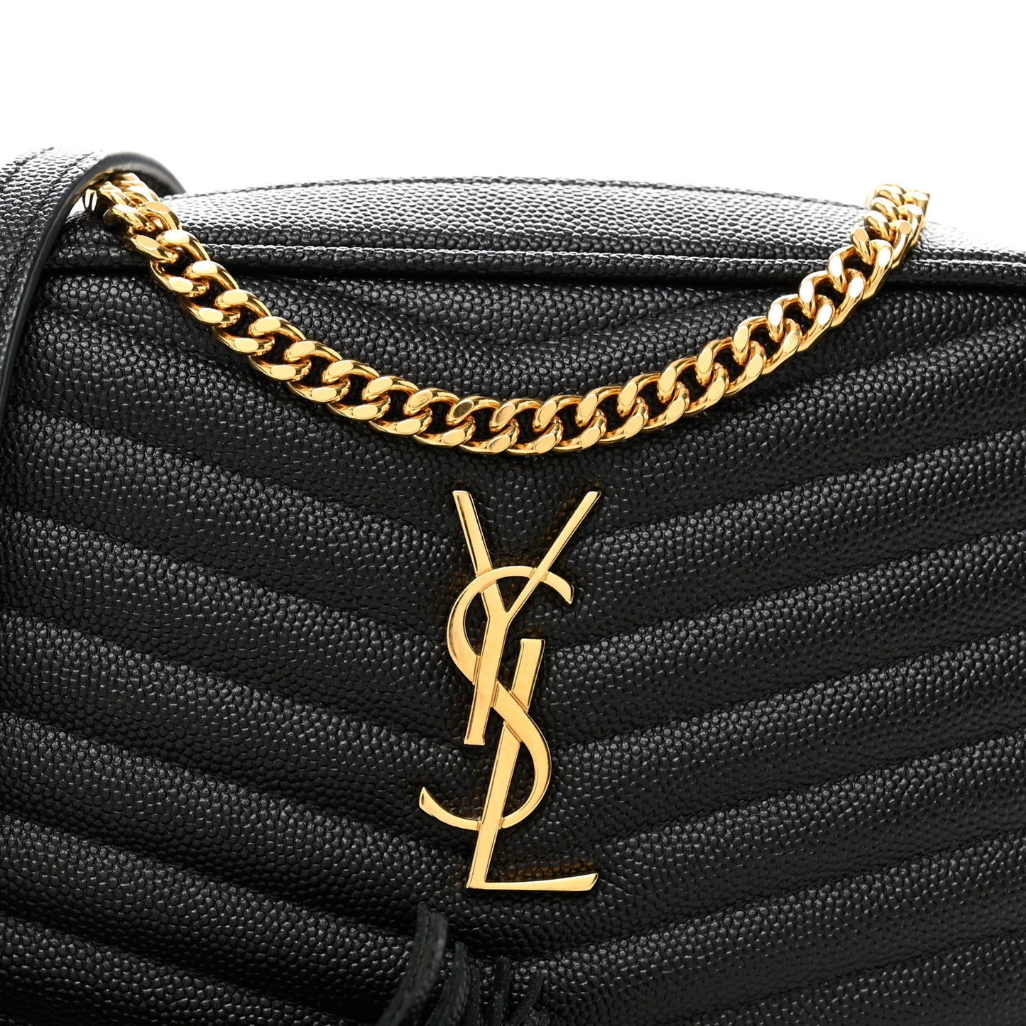 Grain De Poudre Matelasse Monogram Mini Lou Camera Bag Black