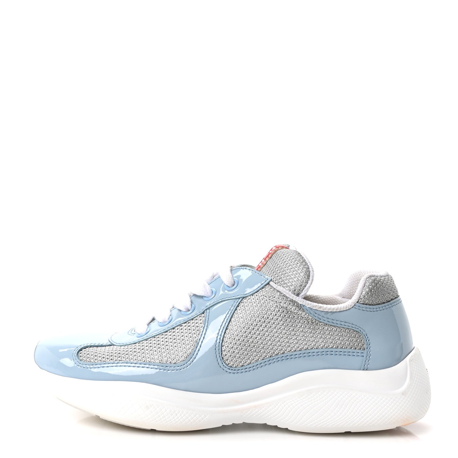 Prada Patent America's Cup Patchwork Sneakers 36.5 Celeste 1 of 10