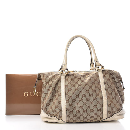 Gucci Monogram Horsebit Nail Medium Boston White 19 of 19