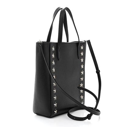 Jimmy Choo Soft Grainy Calfskin Star Studded Mini Pegasi Tote Black 3 of 11