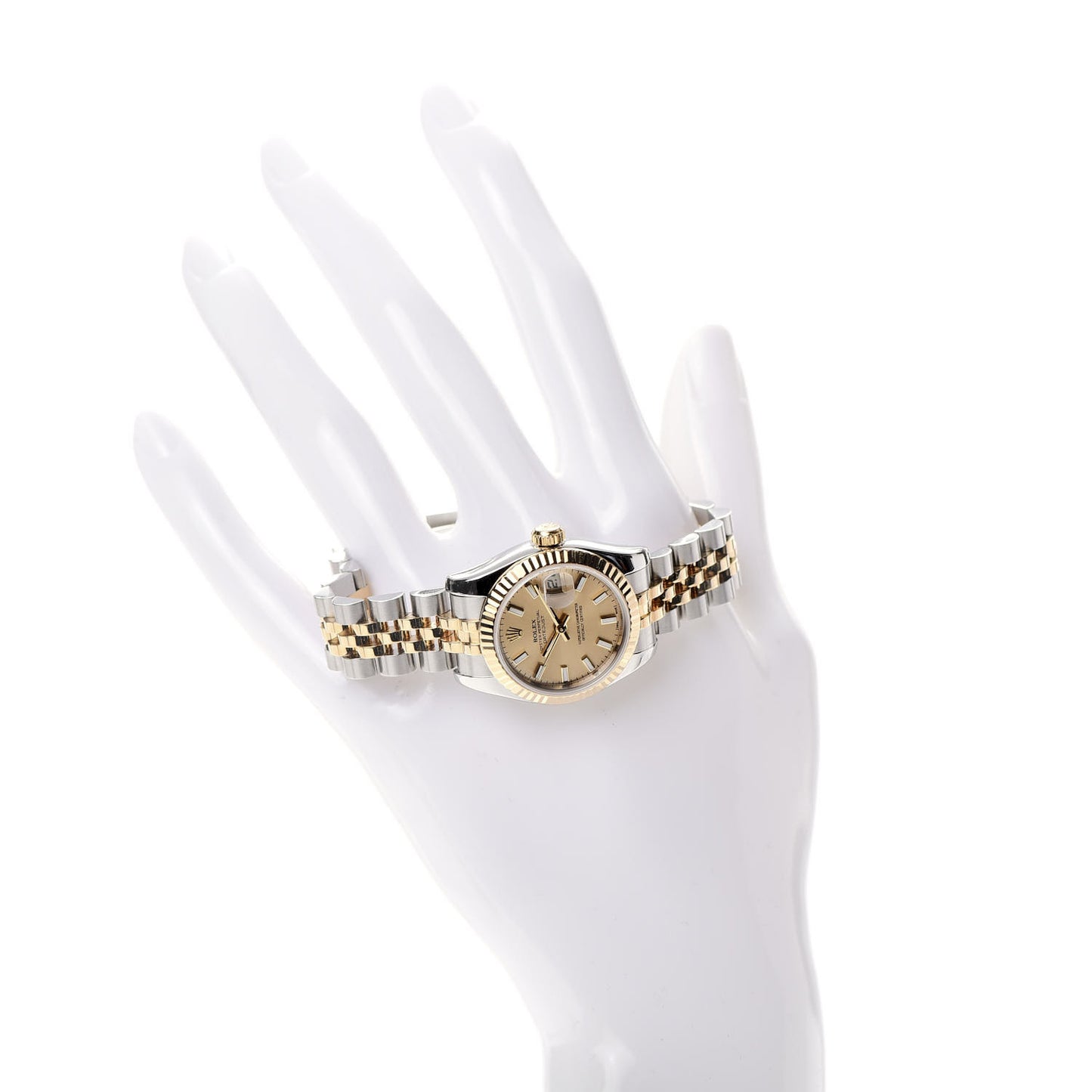 Stainless Steel 18K Yellow Gold 26mm Oyster Perpetual Datejust Watch Champagne 179173