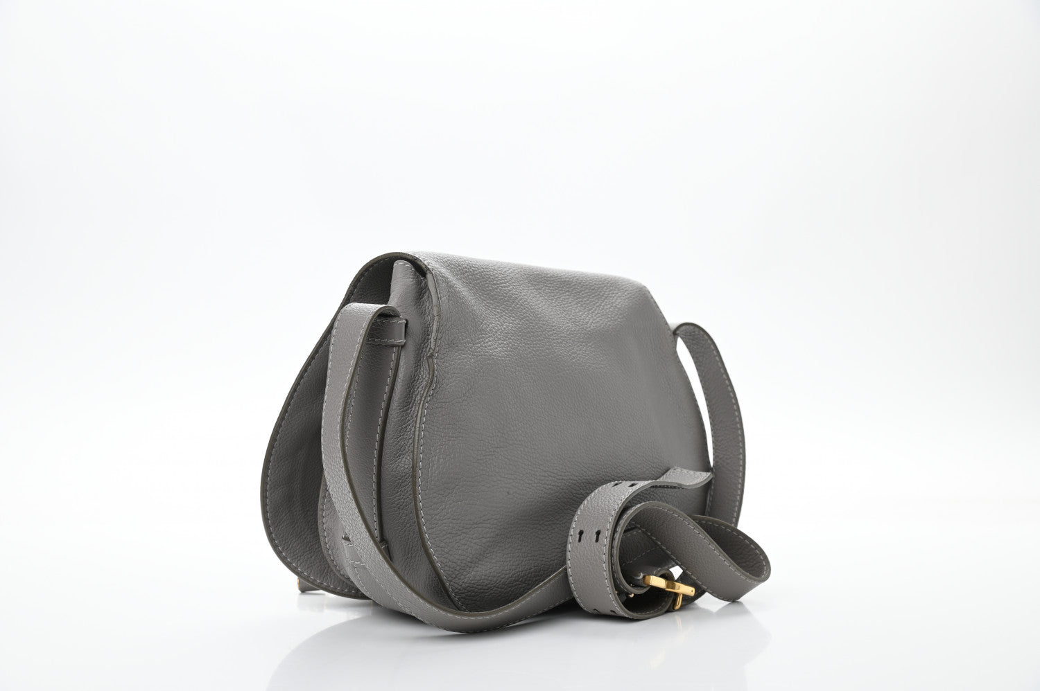 Chloe Calfskin Medium Marcie Round Crossbody Bag Cashmere Grey 3 of 20