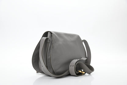 Chloe Calfskin Medium Marcie Round Crossbody Bag Cashmere Grey 3 of 20