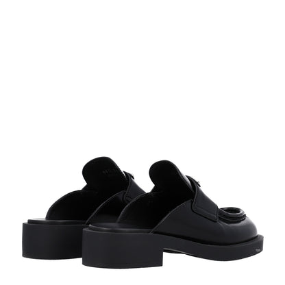 Prada Spazzolato Triangle 40mm Loafer Mules 35 Black 5 of 10