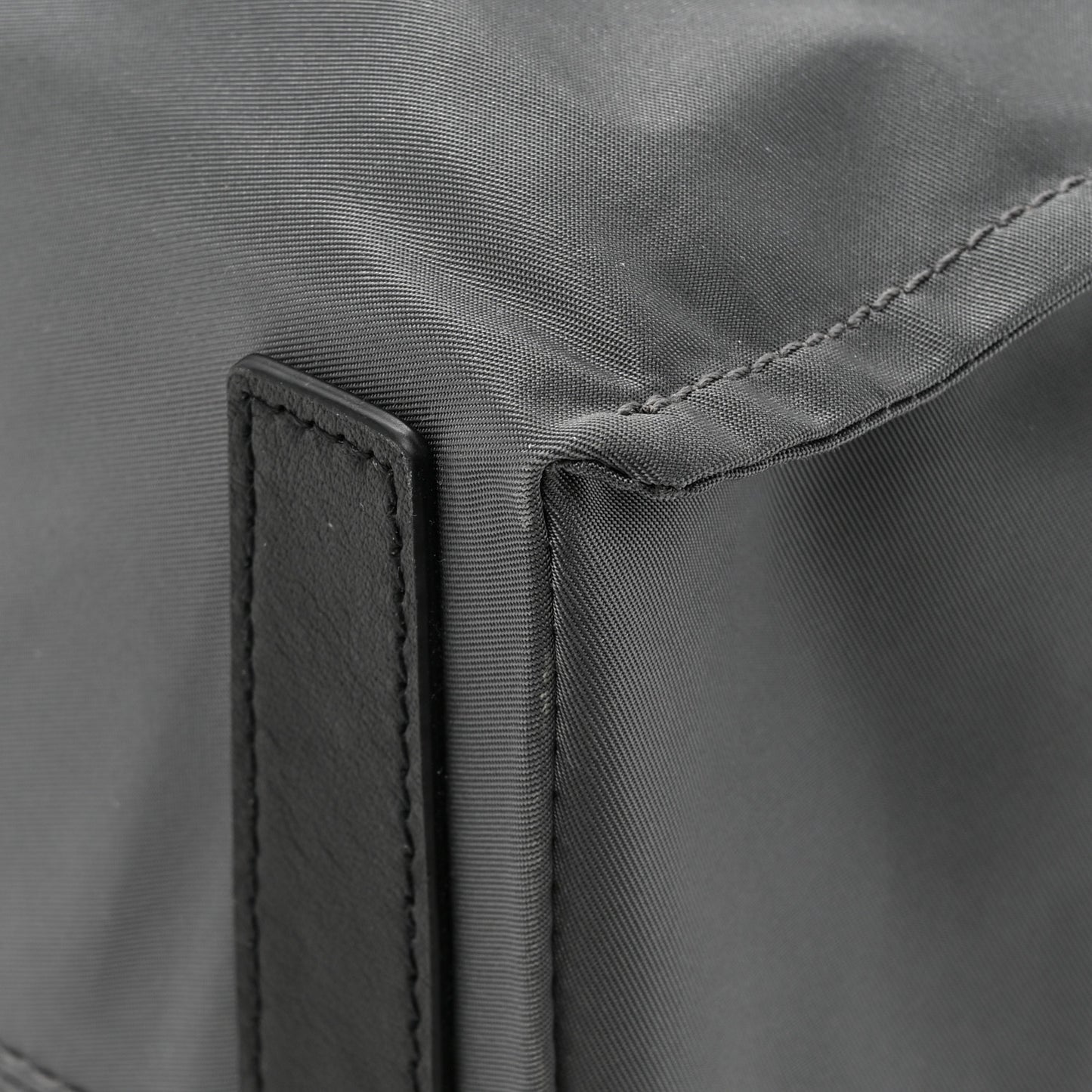 Nylon Logo Trench Tote Bag Charcoal Grey