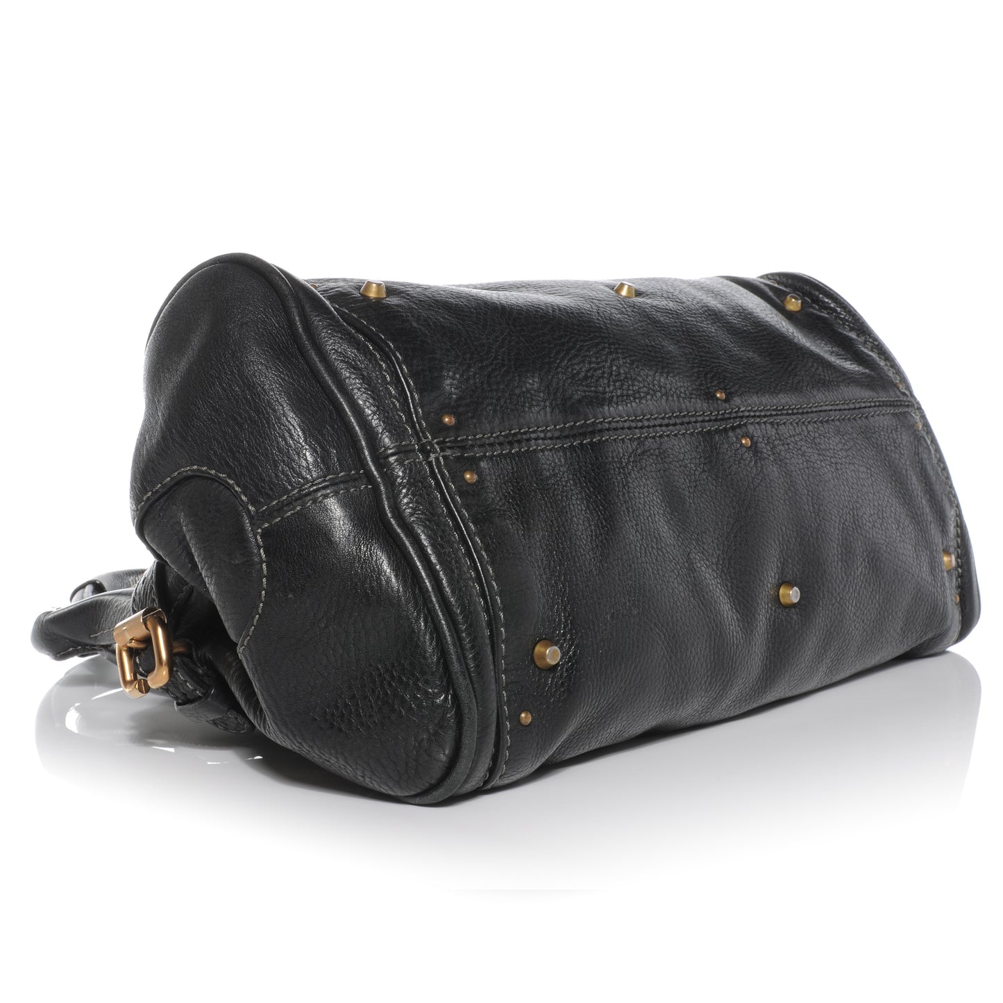 Leather Medium Paddington Satchel Black