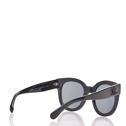 Chanel Acetate Butterfly Signature CC Sunglasses 5358 Black 4 of 7