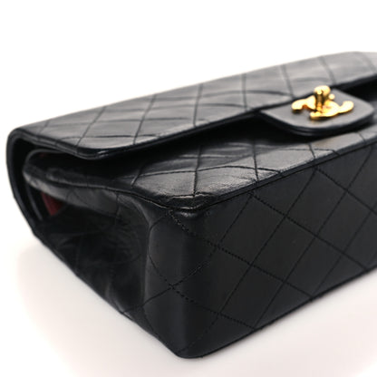 Chanel Lambskin Quilted Medium Double Flap Black 8 of 10