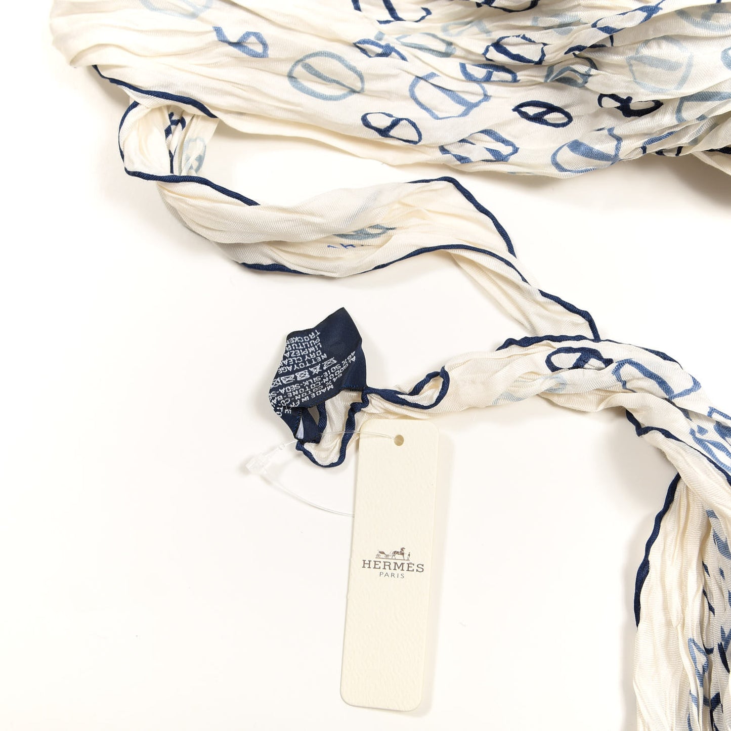 Cotton Silk Crinkled Maillons Libres 140 Scarf