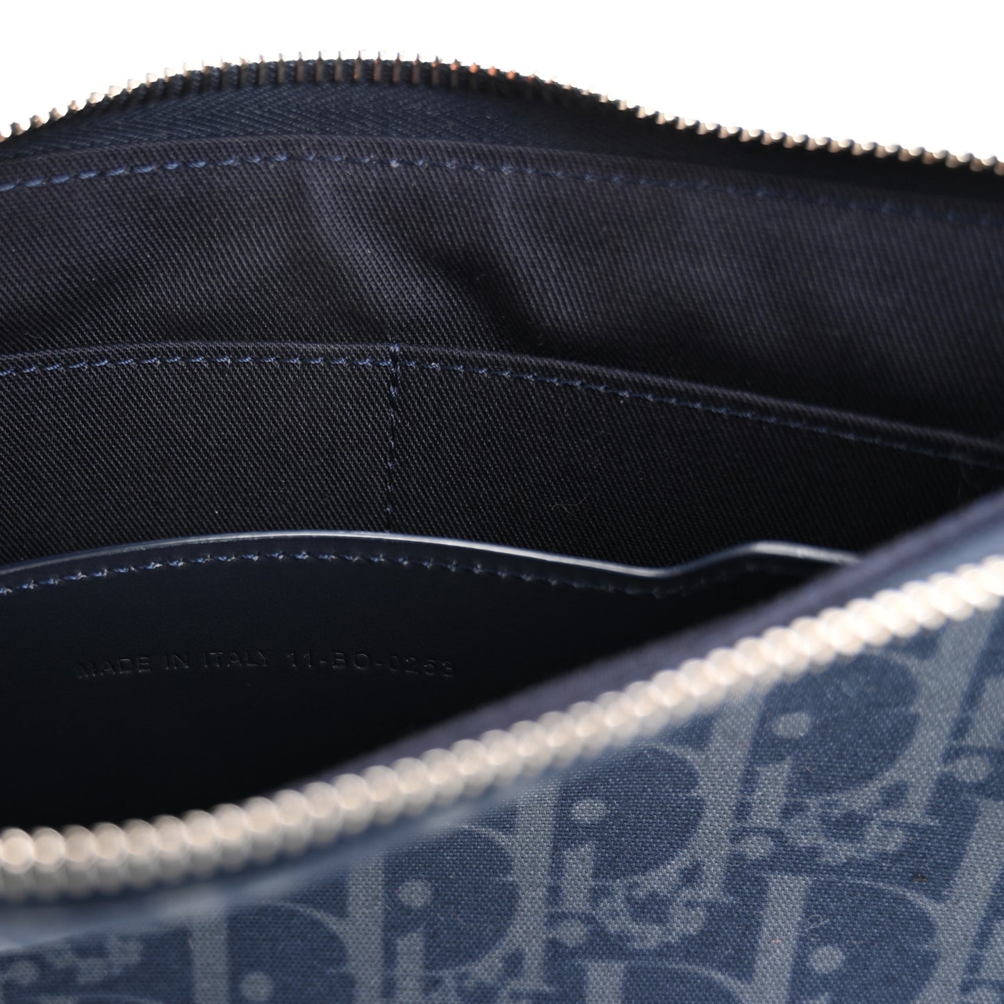 x Denim Tears A5 Oblique Flat Pouch Wristlet Blue