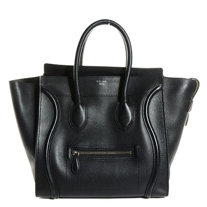 Celine Drummed Calfskin Mini Luggage Black 1 of 9