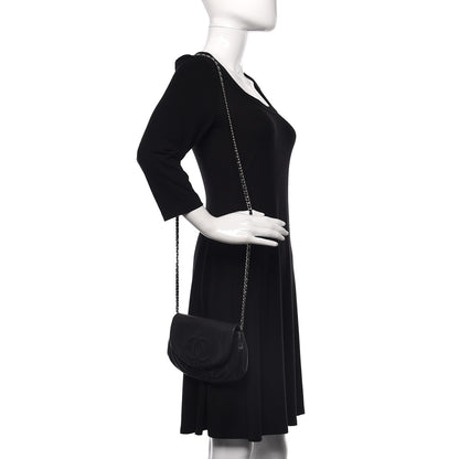 Chanel Caviar Half Moon Wallet On Chain WOC Black 2 of 12