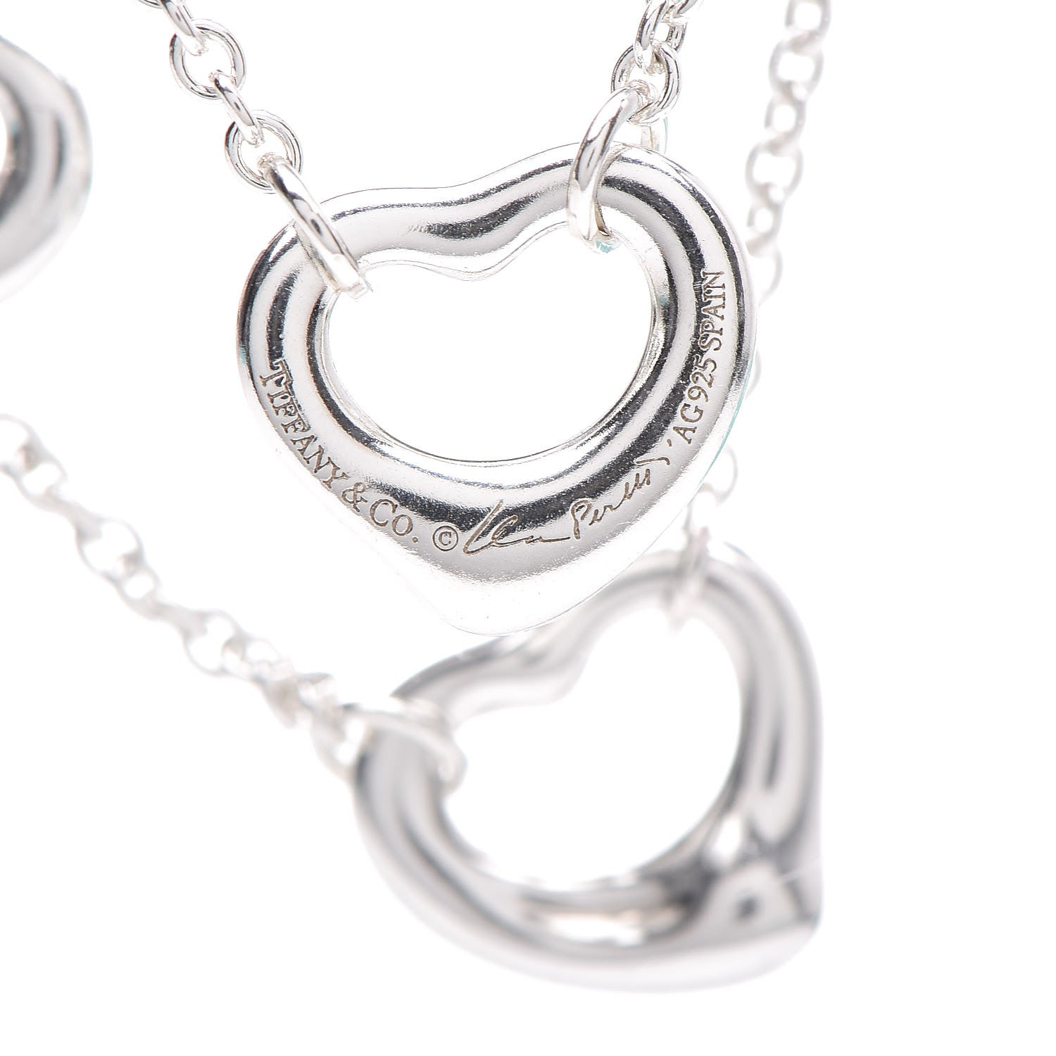 Tiffany Sterling Silver Elsa Peretti Open Heart Bracelet 5 of 6