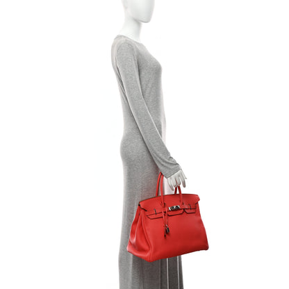 Hermes Togo BIRKIN 35 Rouge Pivoine 2 of 10