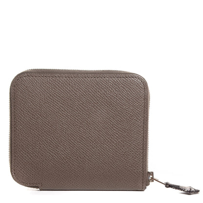 Hermes Epsom Silk'in Compact Wallet Etain 1 of 10