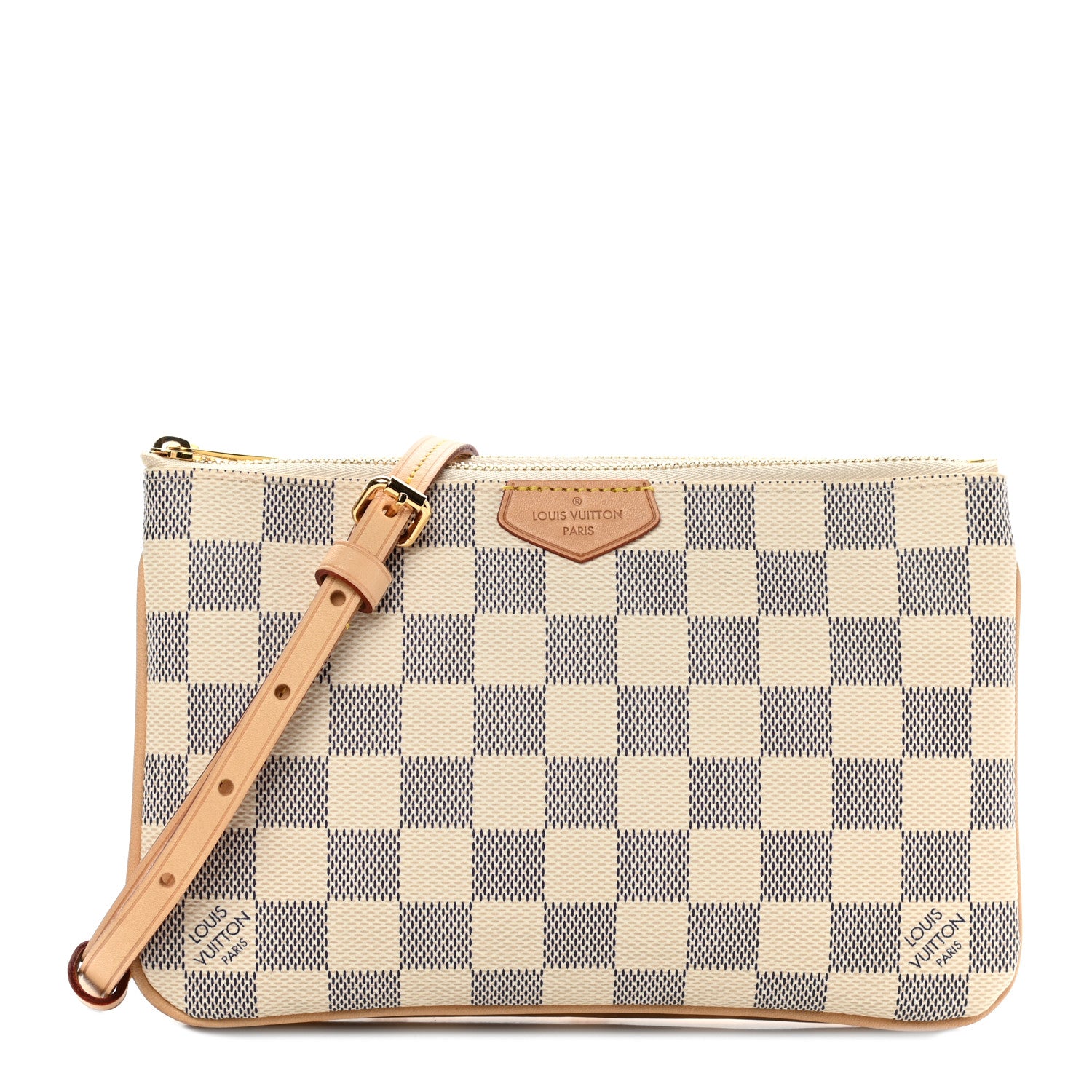 Louis Vuitton Damier Azur Double Zip Pochette 1 of 9