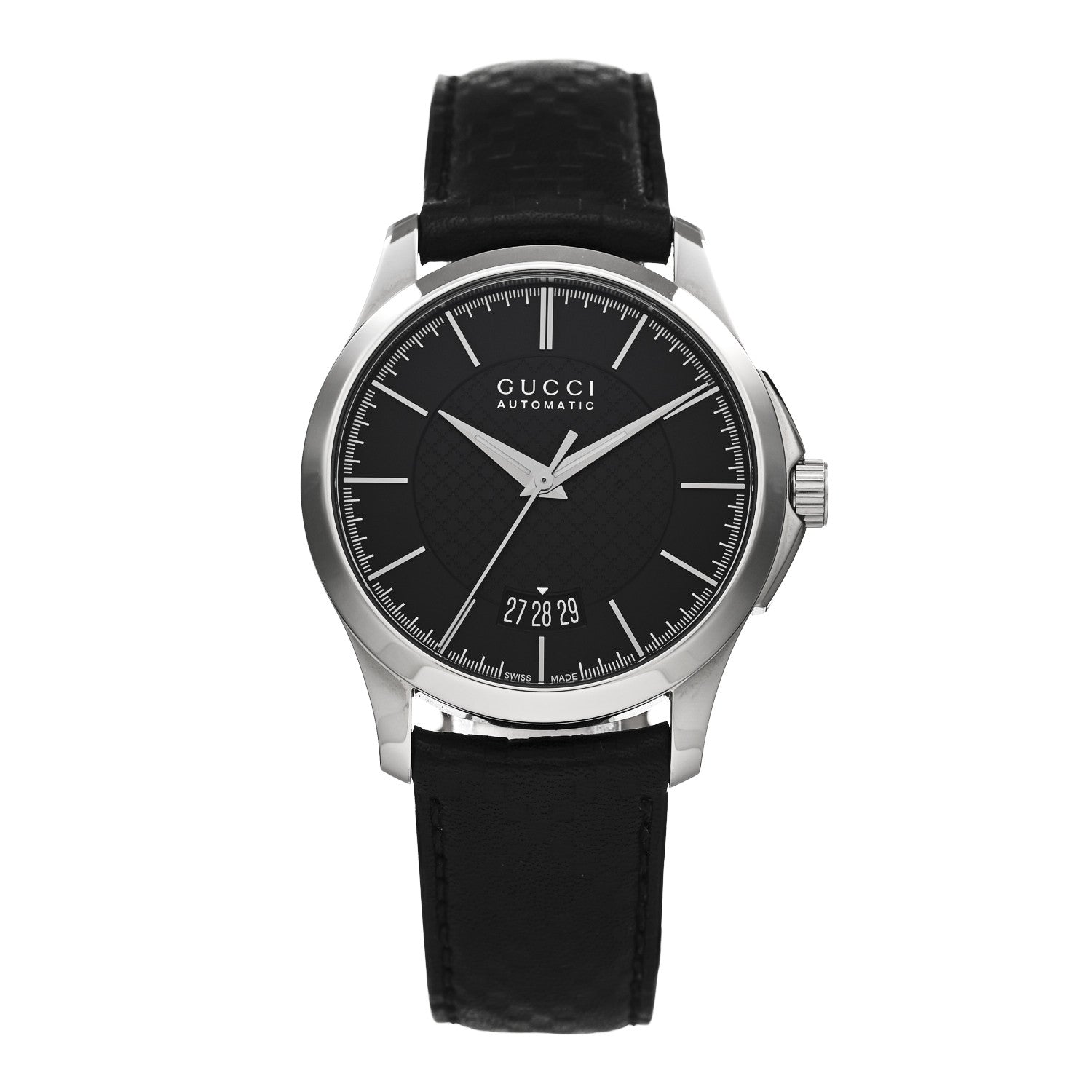 Gucci Stainless Steel Calfskin 38mm G-Timeless Automatic Watch Black 1 of 5